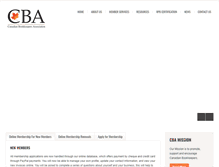 Tablet Screenshot of c-b-a.ca